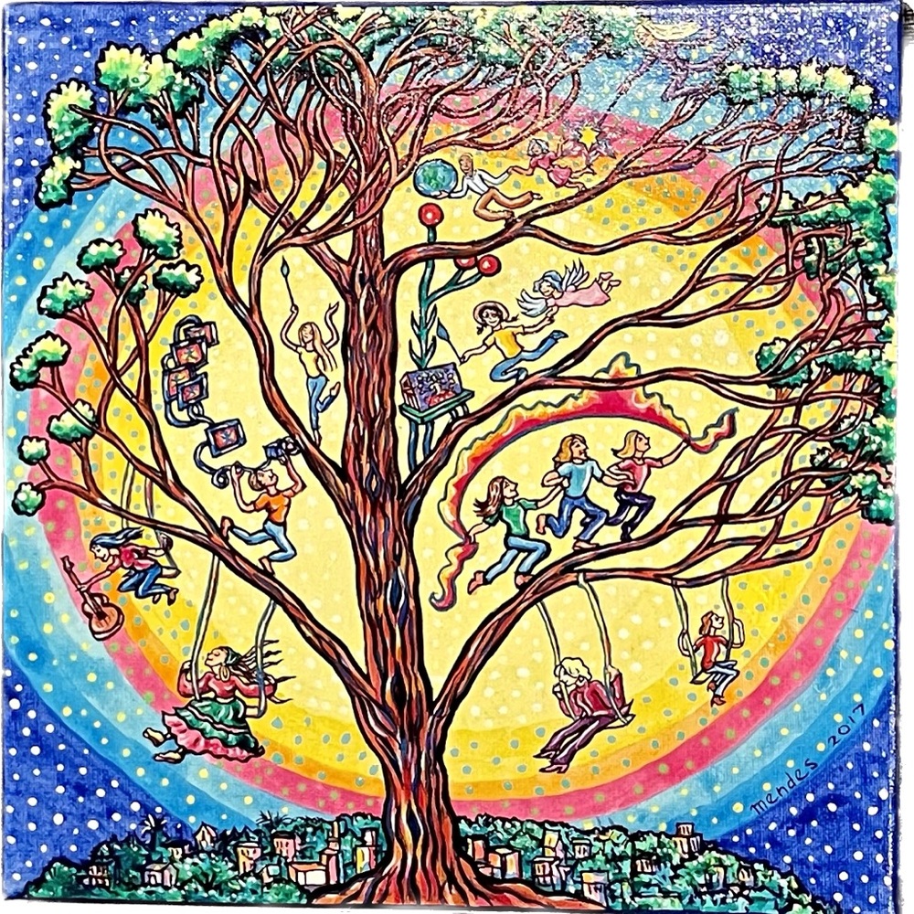 ‼️SOLD‼️ So much detail in this vibrant original by BARBARA MENDES, notable